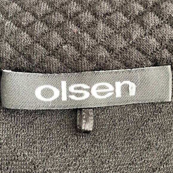 Sigrid Olsen Henny Jersey Reg Fit Hi Collar 3 Button Poly Blend Jacket Blk Sz S - Picture 11 of 14